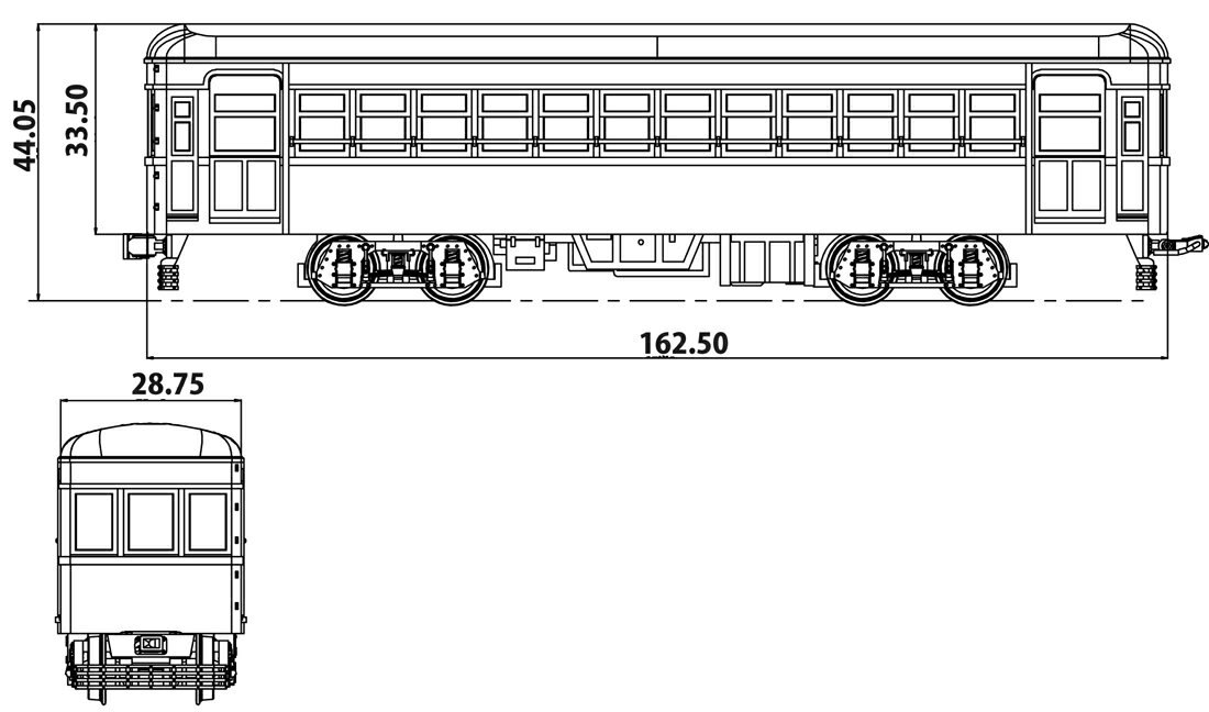 ［鉄道模型］トラムウェイ (HO) TW-D800X 14m級電車未塗装車体キット