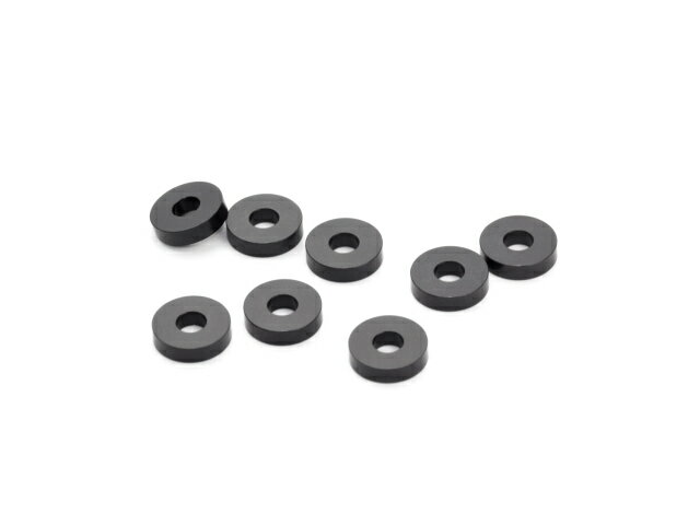 Parts - INFINITY アルミスペーサー3x8x2.0mm（ブラック/8個） ラジコンパーツ
