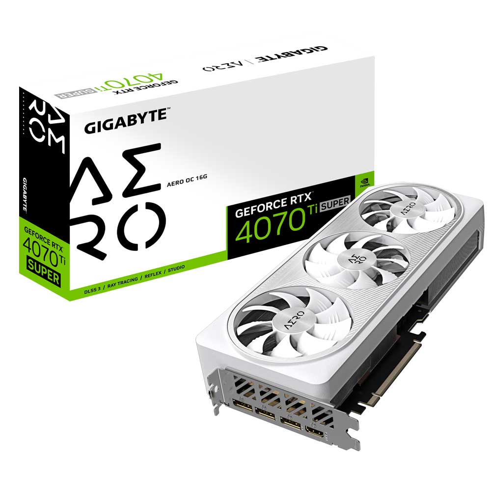 GIGABYTEʥХȡ GeForce RTX 4070 Ti SUPER AERO OC 16G WINDFORCE󥰥ƥ/16GB GDDR6X /DisplayPort 1.4a x3/HDMI 2.1a x1 GV-N407TSAERO OC-16GD