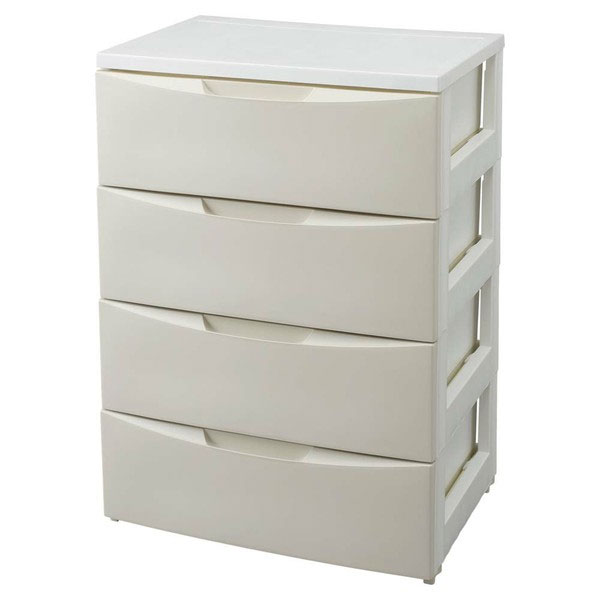 アイリスオーヤマ ルームチェスト 4段(ホワイト/アイボリー) RC-554WI IRIS [RC554WI]