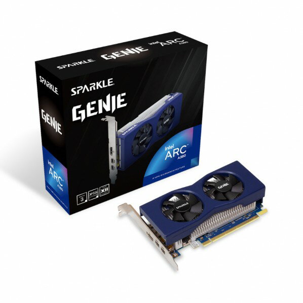 グラフィックボード SPARKLE Intel Arc A380 GENIE SA380G-6G PCI Express 4.0 モニタ端子 HDMI2.0b x1 Mini DisplayPort x2 メモリ GDDR6/6GB