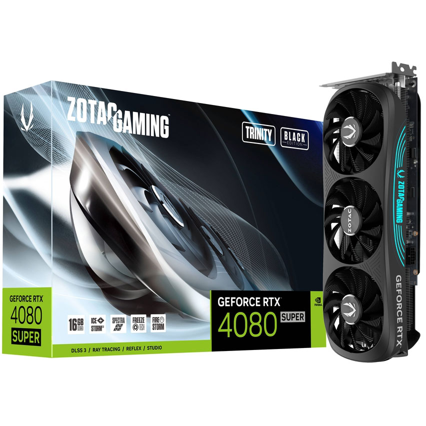 ZOTACʥå ZOTAC GAMING GeForce RTX 4080 SUPER Trinity Black Edition 16GB GDDR6X / PCI-Express 4.0 եåܡ ZT-D40820D-10P