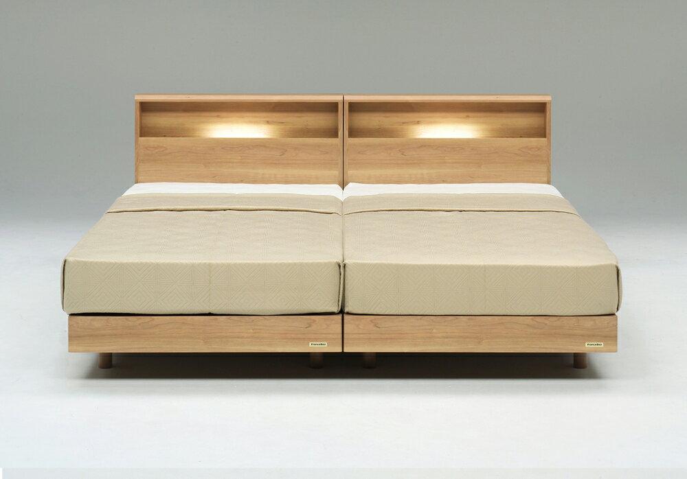 フランスベッド プレミア70 キャビネット付き レッグタイプ (シングル・ナチュラル) PR-70-06CLGS-NA FRANCEBED [PR7006CLGSNA]