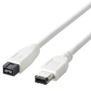 エレコム IEEE1394ケーブル(9pin-6pin・1m) IE-961WH(2)