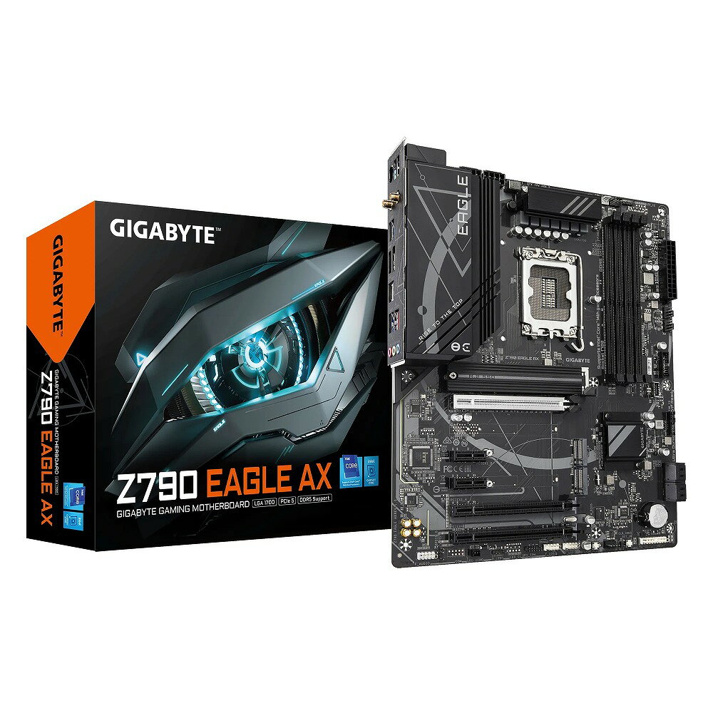 GIGABYTE（ギガバイト） Z790 EAGLE AX ｜LGA1700（インテル第14/13/12世代プロセッサー対応） ATXマザーボード（30.5cm x 24.4cm） Wi-Fi 6E Z790 EAGLE AX