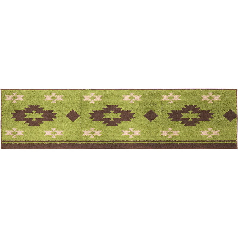 カキウチ ズレSTRONGキッチンマット180cmキリム グリーン 738573(カキウチ) [738573カキウチ]