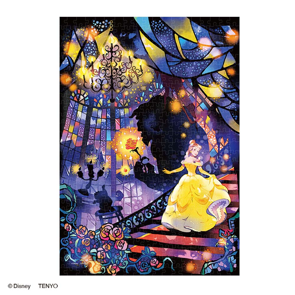 テンヨー ステンドアート 二人のこころ…(美女と野獣) 500ピース【DSG-500-638】 ジグソーパズル 【Disneyzone】