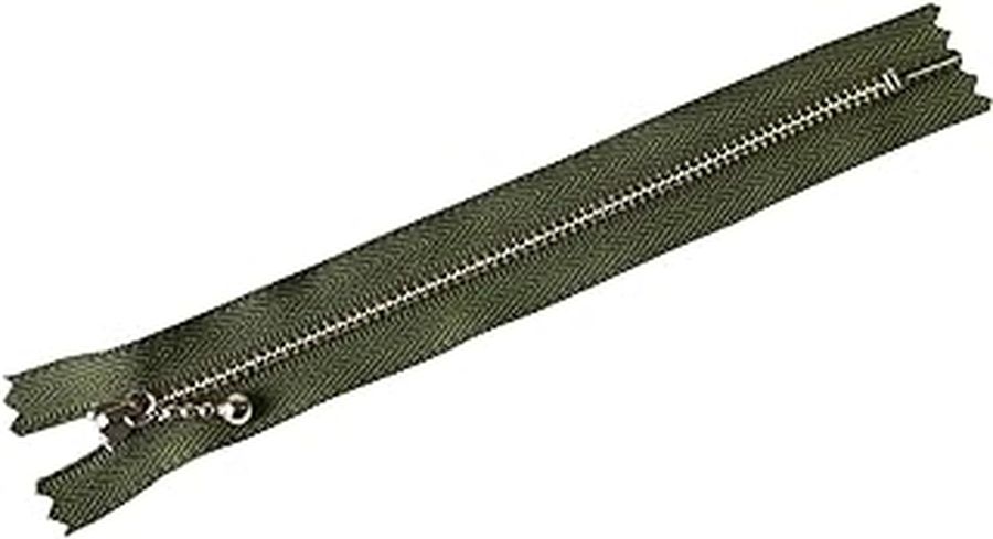YKK 玉付きファスナー(16cm)(モスグリーン) 3N16-566