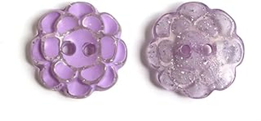 NBK 花柄リバーシブルボタン(18mm)(パープル) CG1610-PU(エヌビ-ケイ)