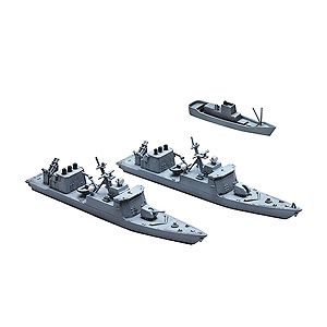 アオシマ 1/700 ウォーターラインシリーズ No.18 海上自衛隊 ミサイル艇 おおたか しらたか【48191】 プラモデル