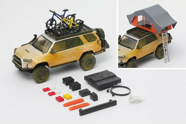 ゲインコーププロダクツ 1/64 トヨタ 4Runner ワイドボディ プレランナー LHD アクセサリー付 シルバー ウエザリング【KS051-539】 ミニカー