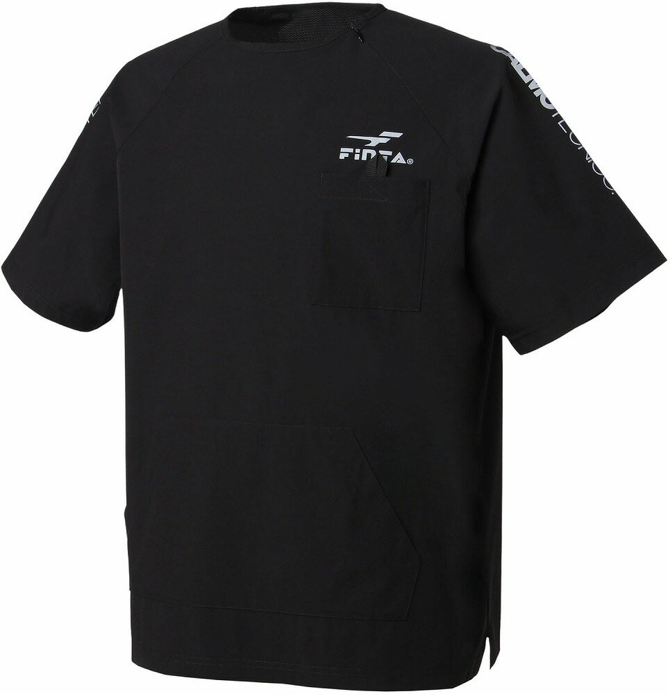 FINTA（フィンタ） メンズ　CALMOストレッチウーブンH/Sシャツ（ブラック・サイズ：L） FNT-FT4423-050..