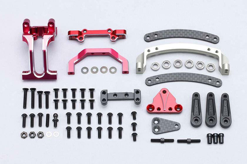 ヨコモ YD-2E/Sシリーズ用 スライドラック バルクヘッドセットVer.2(レッド)【Y2-202SERA】 ラジコンパーツ