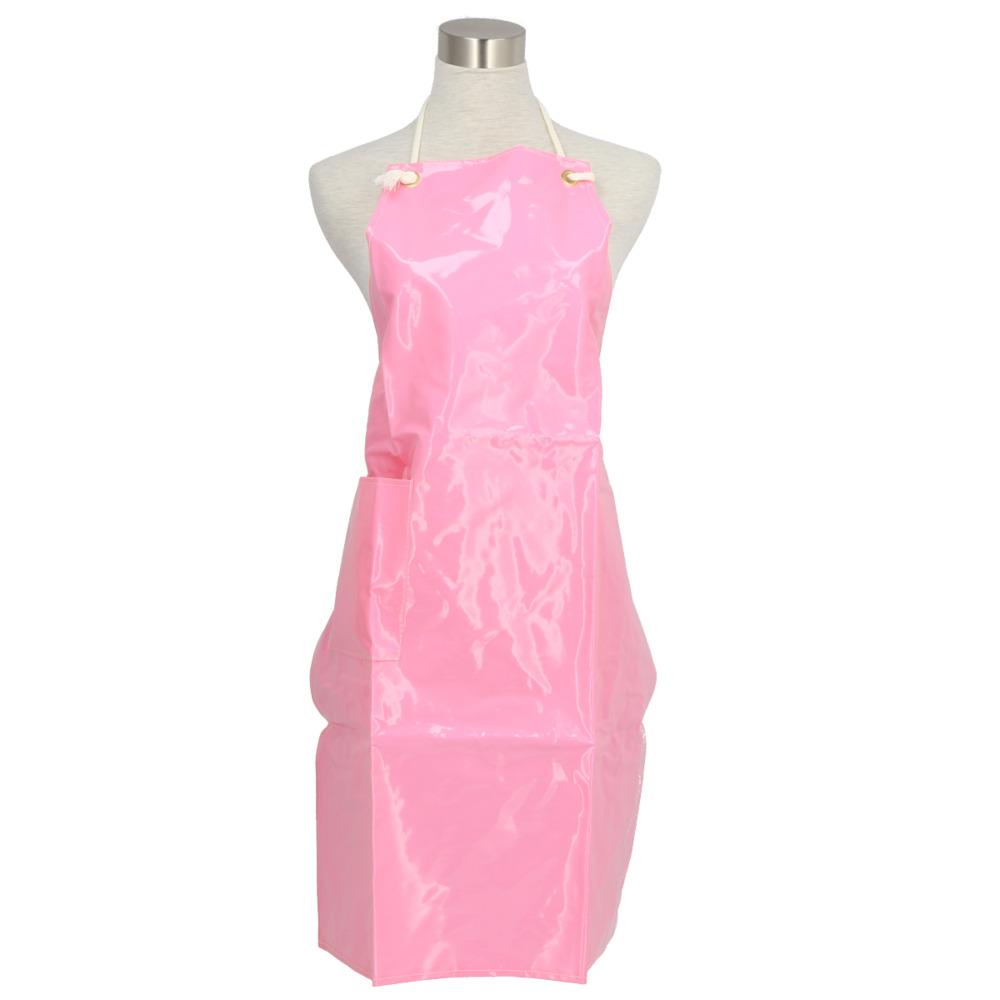 おたふく手袋 エナメルエプロン 防水 (ピンク) オタフク2110406