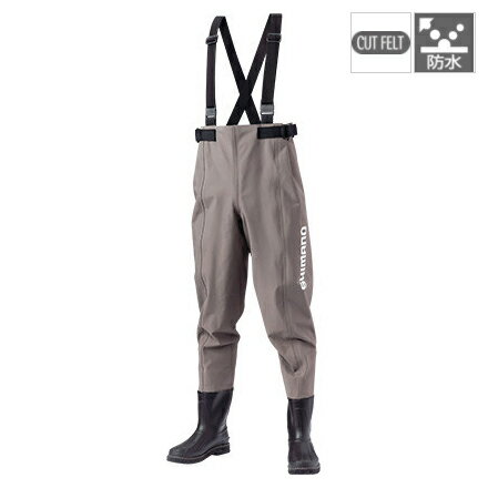 シマノ ハイパーウェーダー(ウエストハイ・カットフェルトソール) LOサイズ(スモークグレー) 667441 SHIMANO FF-051T