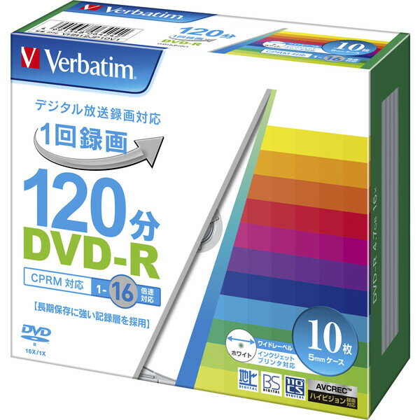 VHR12JP10V1 バーベイタム 16倍速対応DVD