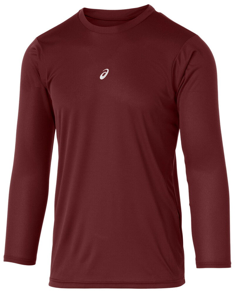 アシックス ミドルフィット長袖アンダーシャツ（エンジ・サイズ：S） 2031F105-601-S asics(4.0)
