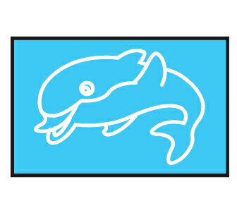 樂天商城 - フットマーク 動物マーク　面ファスナー式（イルカ） 101704-61 FOOTMARK