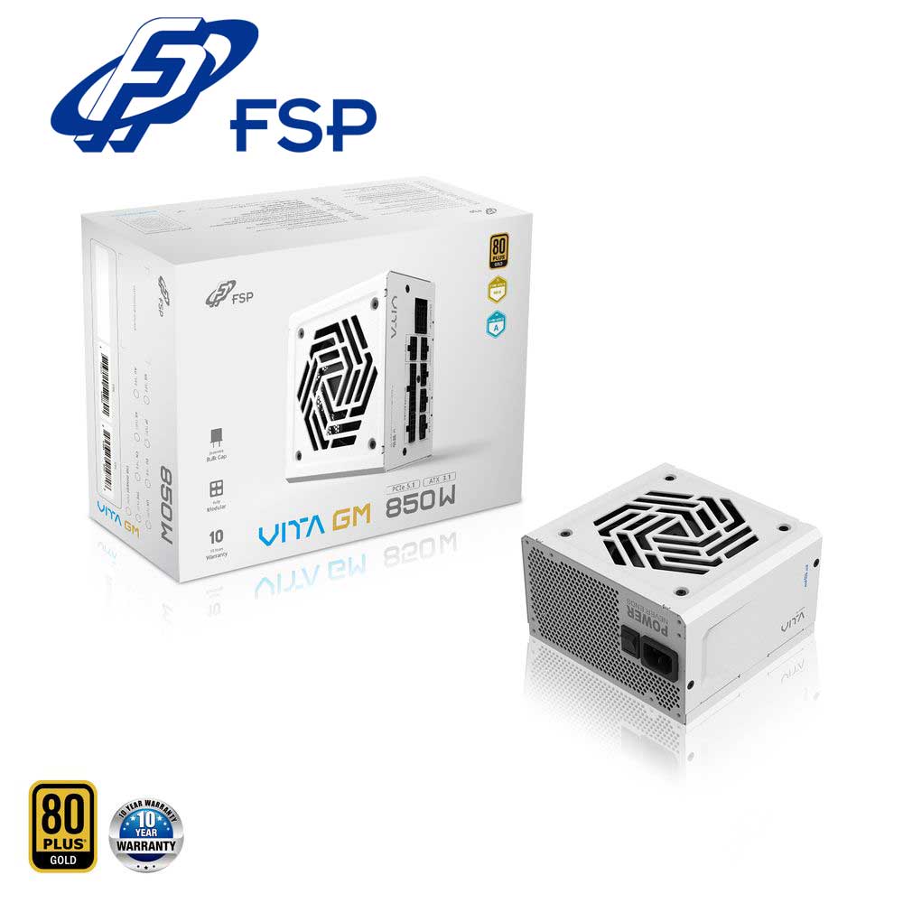 FSP｜エフエスピー ATX 3.1・PCIe 5.1対応 フルモジュラー式電源ユニット 850W （ホワイト） VITA GM V..