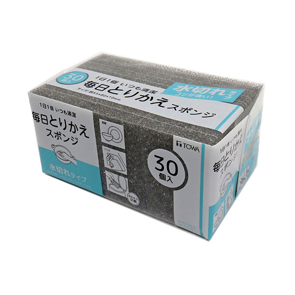 東和産業 KR毎日取替えスホンシ水切れ(30個入) #13053(トウワ) [13053トウワ]