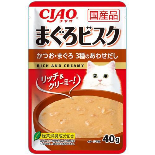 パウチ まぐろビスク かつお・まぐろ 3種のあわせだし 40g いなばペットフード IC-358カツマグアワセダ..