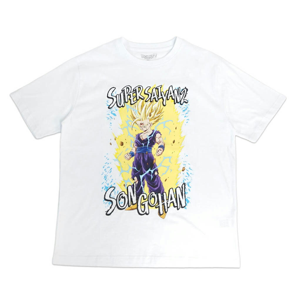 樂天商城 - ファインプラス ドラゴンボール 超サイヤ人 悟飯 Tシャツ（ホワイト・サイズ：3L） 22863299-WHT-3L