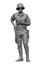H3 Models 1/35 WWII ドイツ・アフリカ軍団の指揮官【HS35093】 未塗装レジンフィギュア