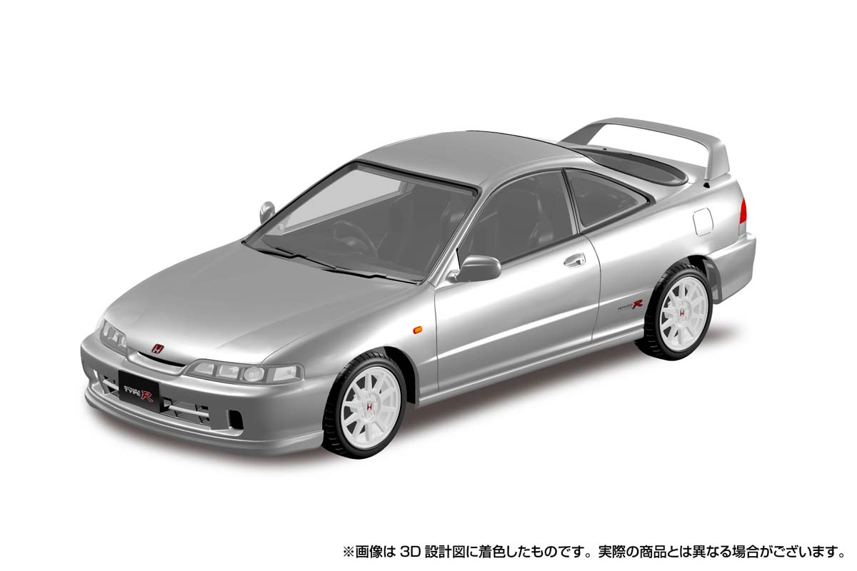 アオシマ 1/32 楽プラ スナップキット No.22-VS ホンダ DC2インテグラ タイプR(ボーグシルバーメタリック) プラモデル
