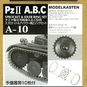 モデルカステン 1/35 タミヤ製 II号戦車A.B.C型用スプロケット＆アイドラー補正リングセット【A-10】 プラモデルパーツ