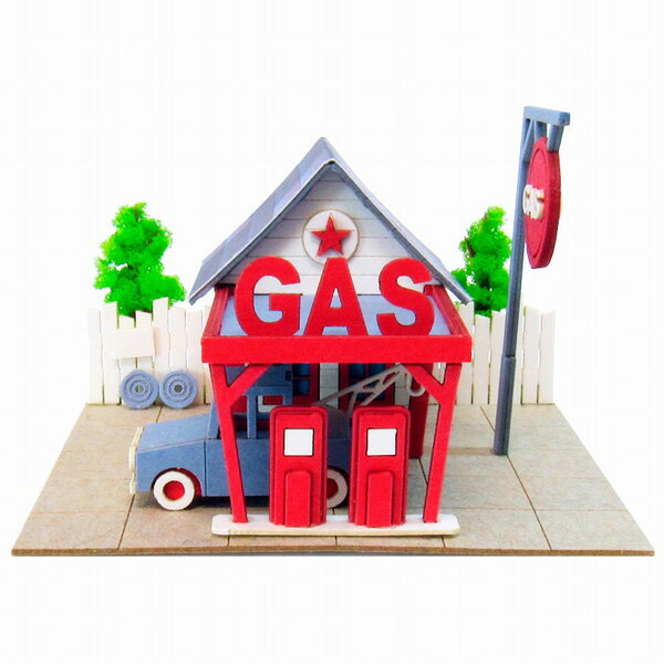 さんけい みにちゅあーと mini ガスステーション【MP05-01】 組立キット