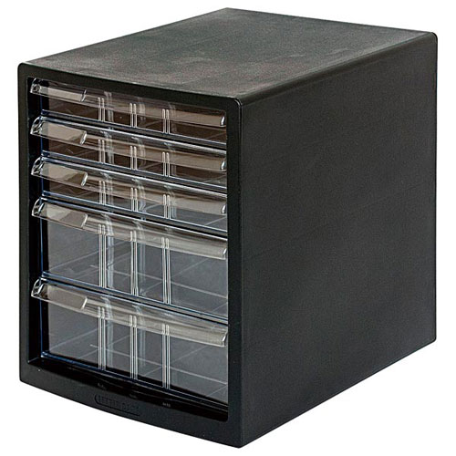 ナカバヤシ レターケース5段　A4サイズ（ブラック） A4E-SC5B