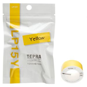 キングジム 「テプラ」Lite、「こはる」専用 テープカートリッジ　イエロー/黒文字 15mm LP15Y