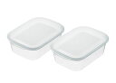 保存容器 保存ケース お弁当箱 おかず 乾物入れ #1834-CW イノマタ化学 楽ちんパック角型400ml 2個組(クリアーホワイト) inomata [18...