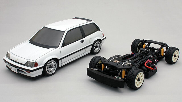 ABCホビー 【再生産】1/10 電動RCシャーシ組立済みキット ガンベイド225 「ワンダーシビック Si （前期型）」 キット【25618】 ラジコン