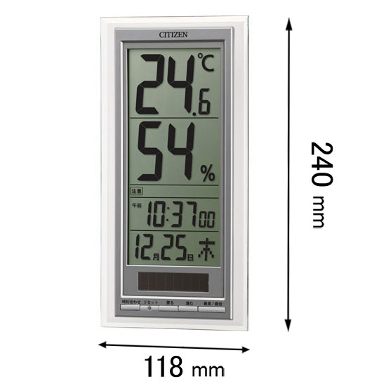 シチズン 置き掛け兼用時計 デジタルソーラー　ライフナビD204A-19 8RD204-A19 [8RD204A19]【返品種別A】