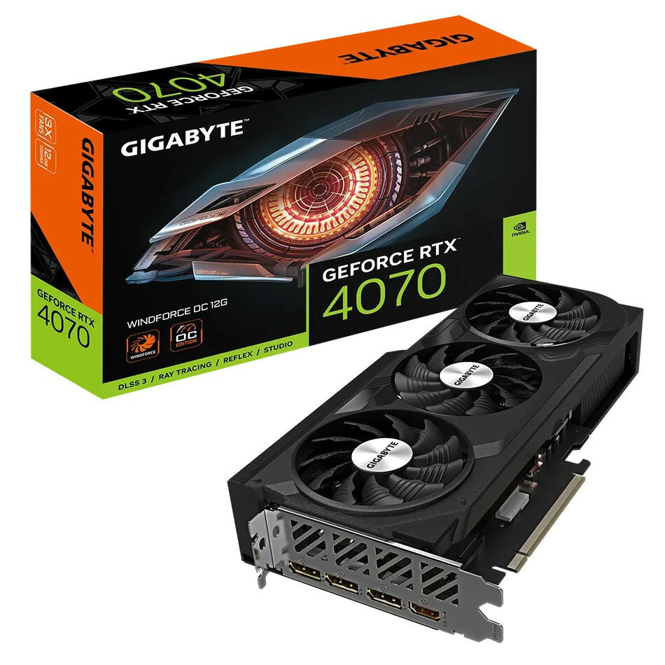 GIGABYTE（ギガバイト） GIGABYTE GeForce RTX 4070 WINDFORCE OC 12G / PCI-Express 4.0 グラフィックスボード GV-N4070WF3OC-12GD