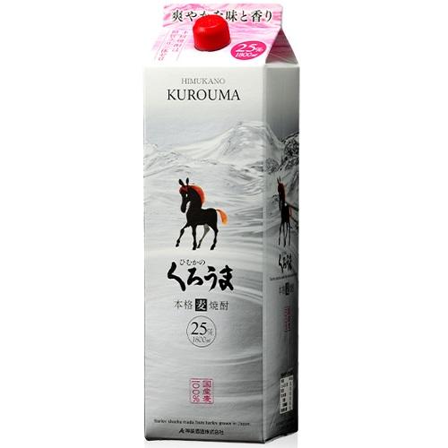 くろうま 25度 1800ml パック【麦焼酎】 神楽酒造 25ド クロウマムギハドツク1.8