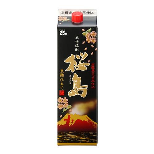 桜島 黒麹仕立て パック 25度 1800ml【芋焼酎】 本坊酒造 オツ25ドサクラジマクロイモパツクのサムネイル
