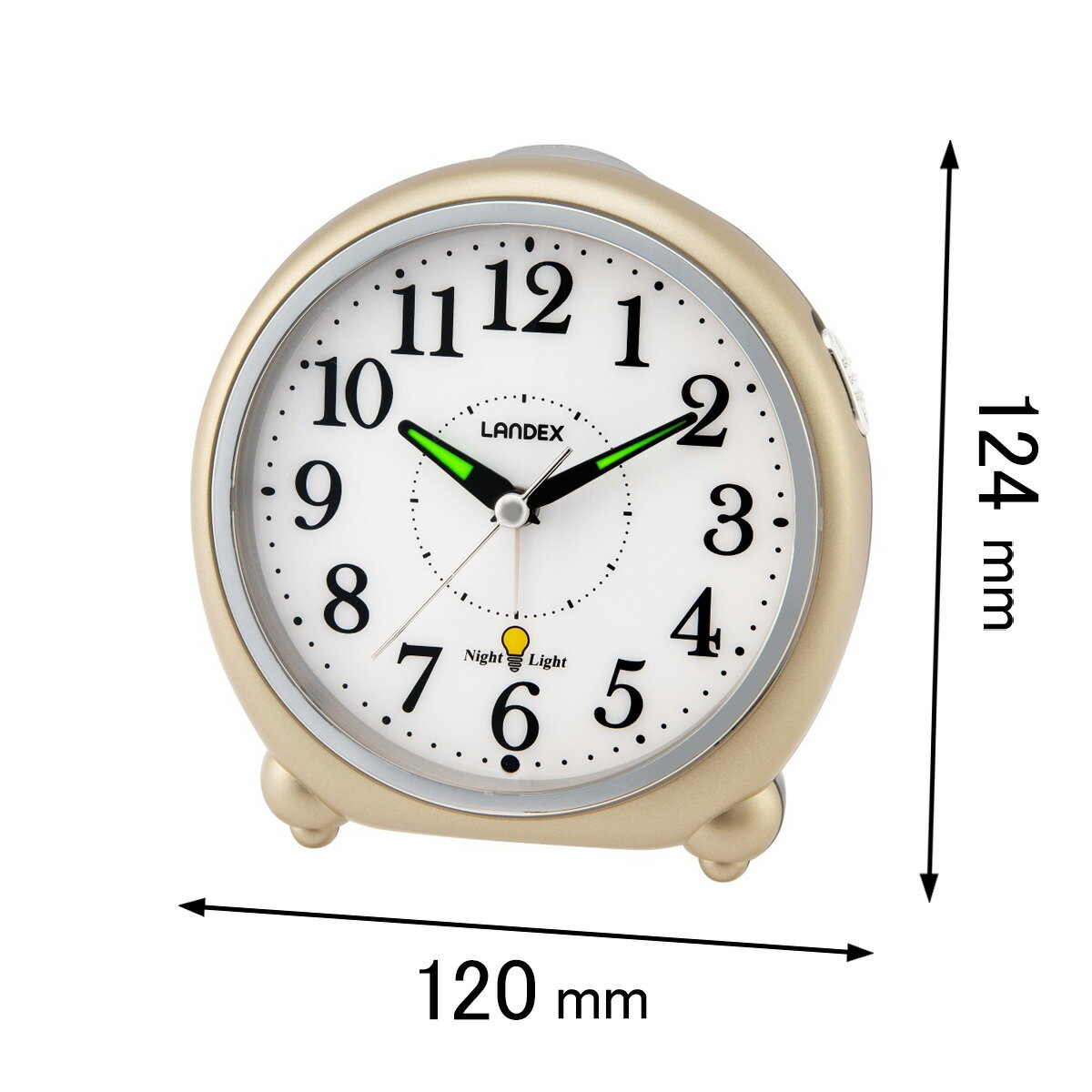 □「返品種別」について詳しくはこちら□メーカー保証期間 1年◆クオーツ時計◆スヌーズ◆自動点灯◆連続秒針◆電子音◆LEDライト■　仕　様　■精度：平均月差 ±60秒素材：プラスチックサイズ：124×120×78mm(H×W×D)重さ：180...