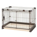 犬用品 もっとお掃除簡単ペットサークル 90-60 ダークブラウン リッチェル ソウジカンタンサ-クル90-60 DB