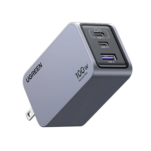 UGREEN(ユーグリーン) PD対応 Nexode Pro 急速充電器 100W 3ポート (USB-C×2ポート、USB-A×1ポート) 25873 UGREEN(ユーグリーン) PD対応 Nexode Pro 急速充電器 100W 3ポート (USB-C×2ポート、USB-A×1ポート) 25873