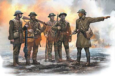 マスターボックス 1/35 英・歩兵部隊5体-ソンム戦1916年WW-I【MB35146】 未塗装組立フィギュア