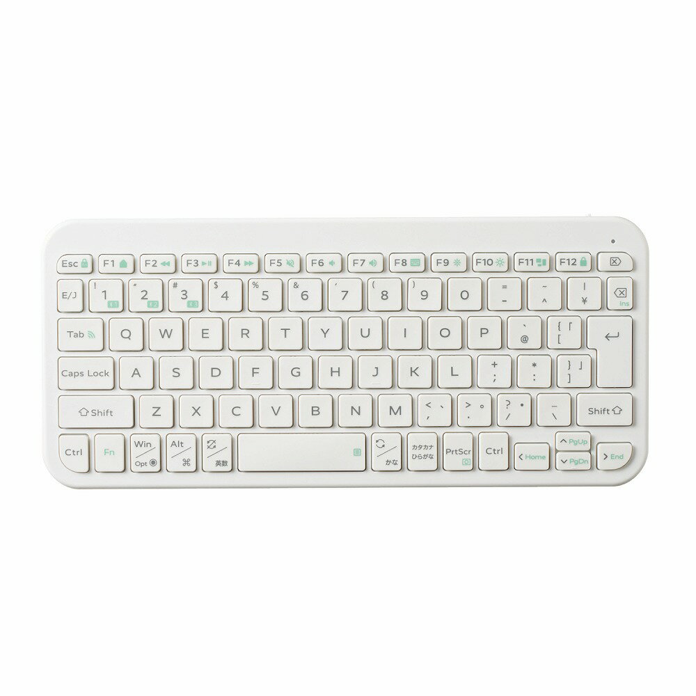 エレコム Bluetooth薄型ミニキーボード Slint ワイヤレス 日本語配列 83キー(ホワイト) TK-TM10BPWH