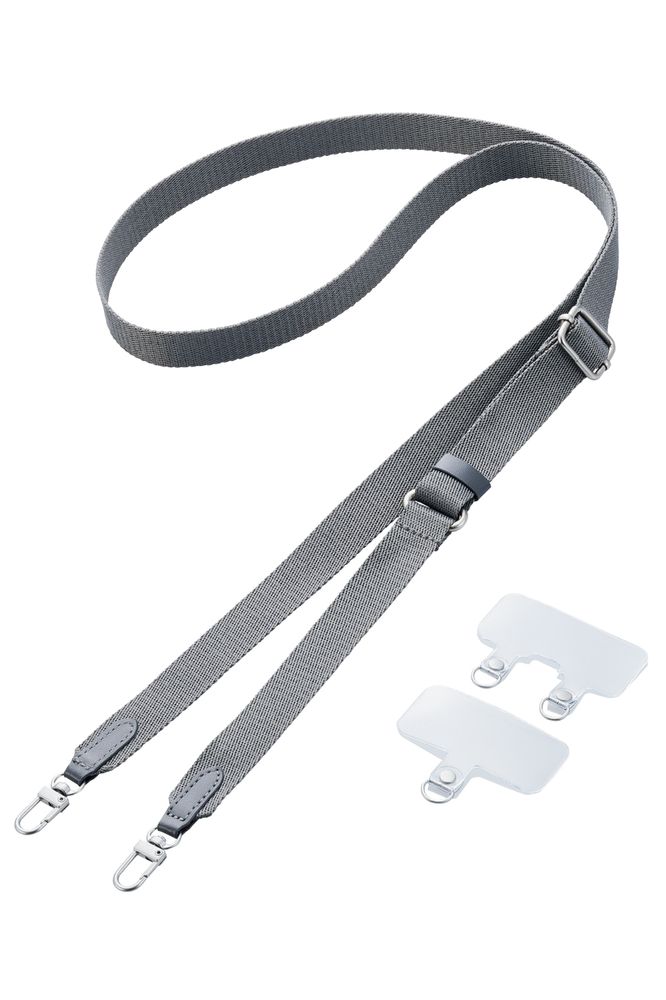 格闘技 - エレコム ショルダーストラップ フラット 43〜70cm ストラップシート付 ベルト幅2cm（ブラック） P-STSDH2FBK