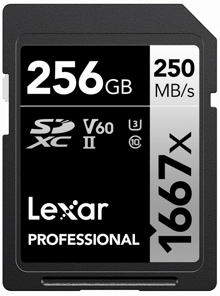 LSD256CBJP1667 Lexar（レキサー） SDXCカード 256GB 1667x UHS-II U3 V60 Professional 1667x SDXC UHS-II