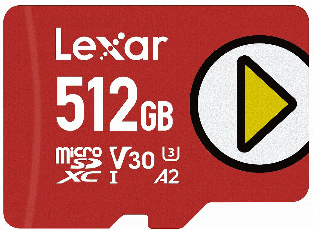 LMSPLAY512G-B1NNJ Lexar（レキサー） PLAY microSDXCカード 512GB UHS-I U3 V30 A2
