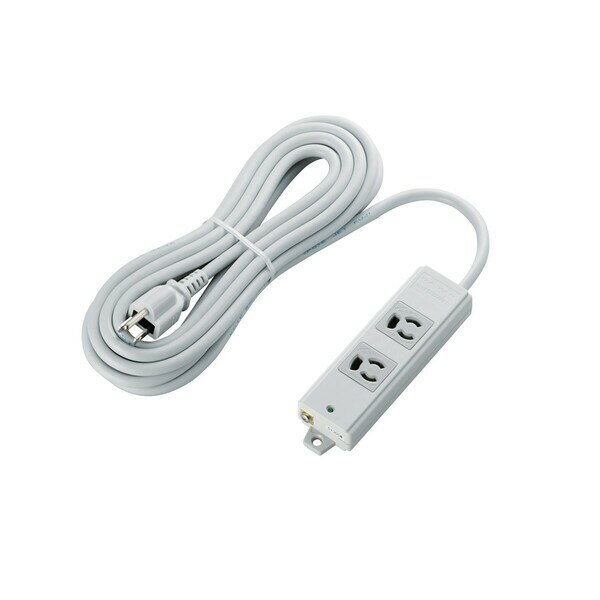 ~2 Holes - エレコム RoHS指令準拠 二重構造工事用タップ・2個口・5.0m T-WRM3250LG/RS [TWRM3250LGRS]
