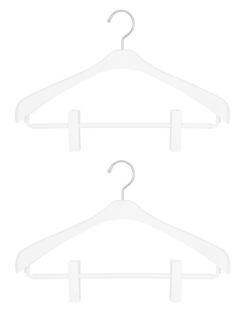 Hanger - シンコハンガー スーツハンガー スリムクリップ　2本組（ホワイト） #60315(シンコハンガ-) monocloset（モノクローゼット） [60315シンコハンガ]