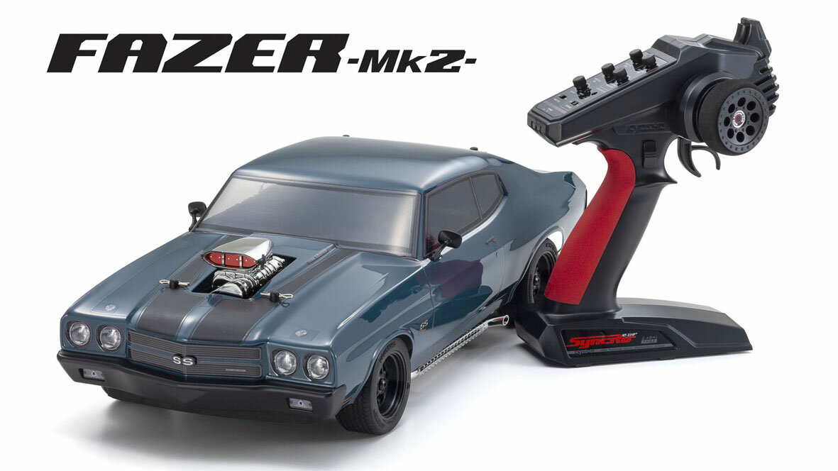 京商 1/10 電動RC EP 4WD フェーザーMk2 FZ02L VEシリーズ レディセット 1970 シボレー シェベル スーパーチャージャー仕様 VE(ダークブルー)【34494T1】 ラジコン