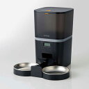 PET-AF02BK エレコム ペット用自動給餌器 2匹用(ブラック) ELECOM AUTO FEEDER